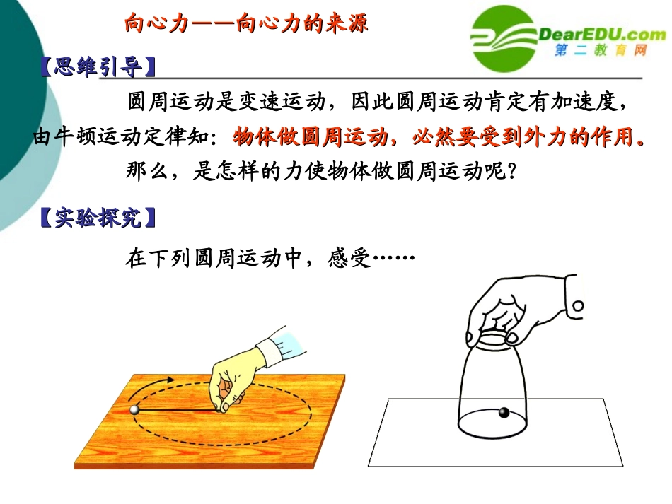 高中物理-2.2《圆周运动的向心力》课件2-教科版必修2_第2页