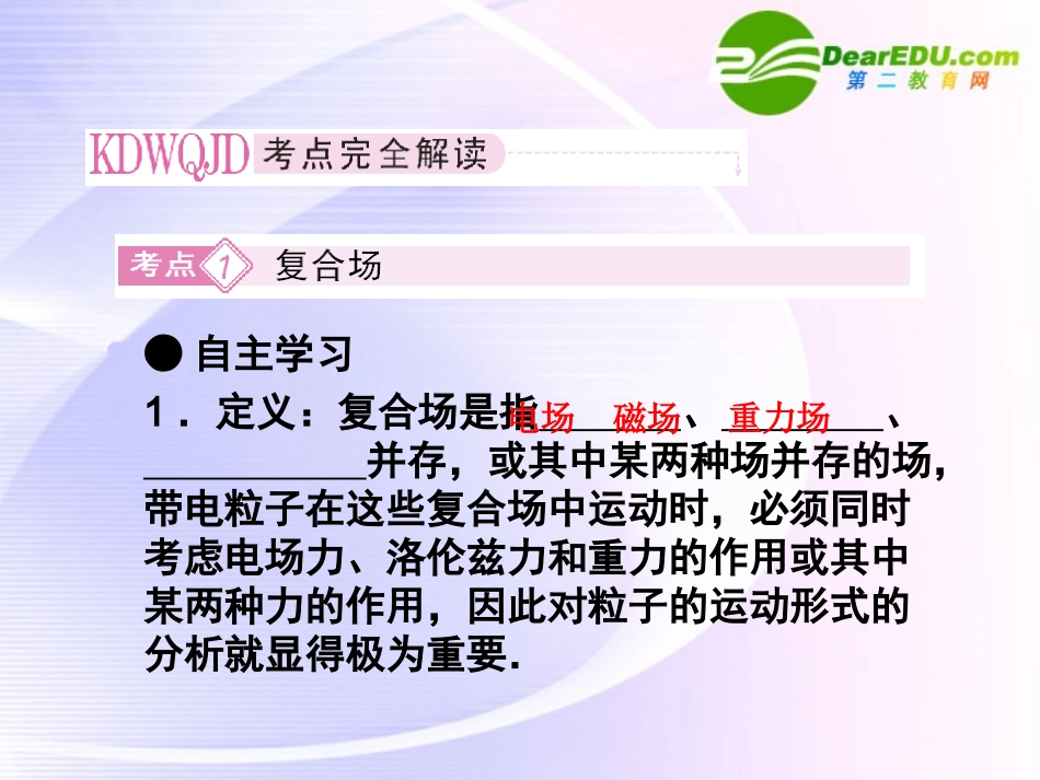 高中物理-带电粒子在复合场中的运动_第2页