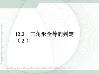 三角形.2《三角形全等的判定》第二课时参考课件2