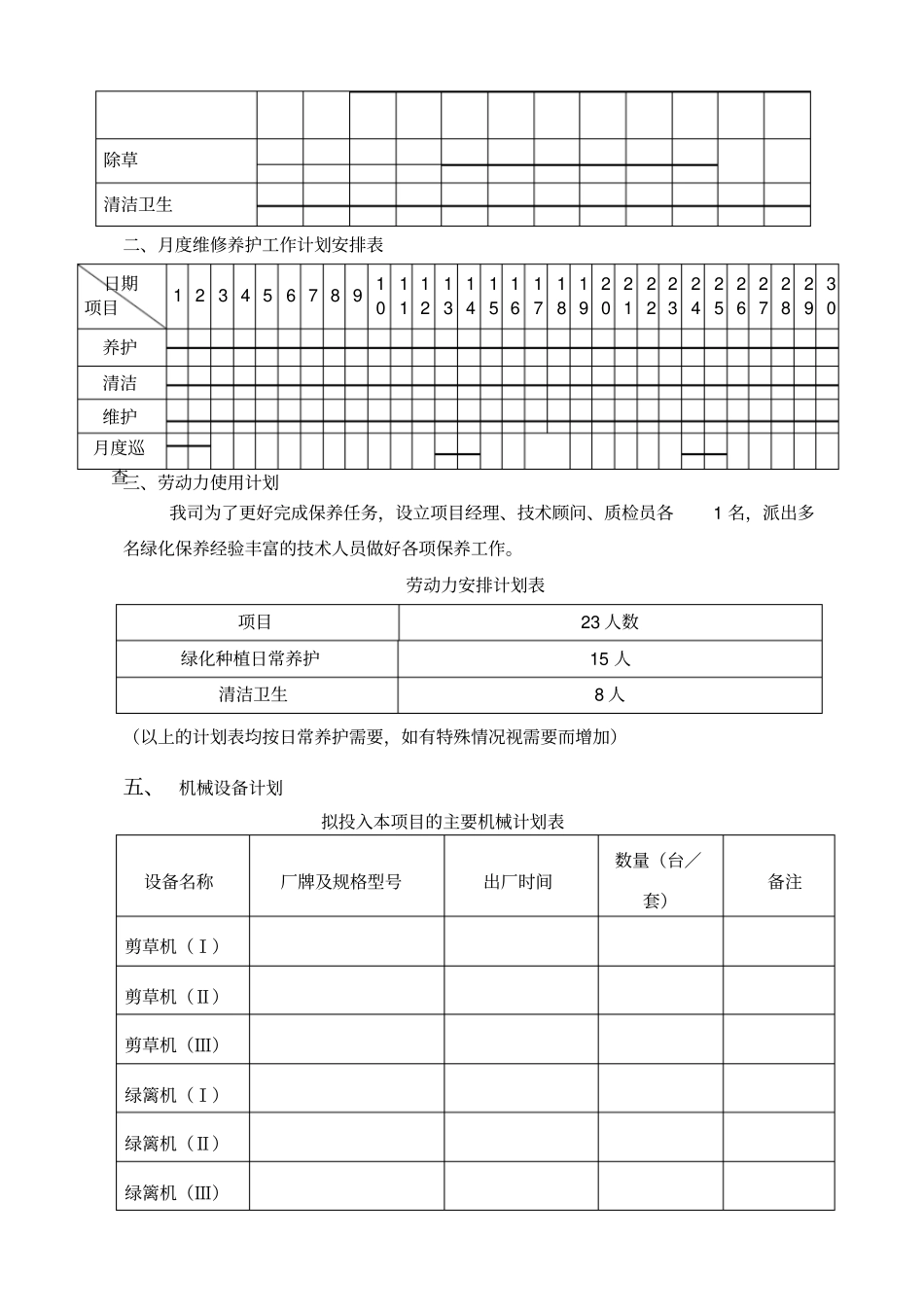 园林绿化养护方案_第3页