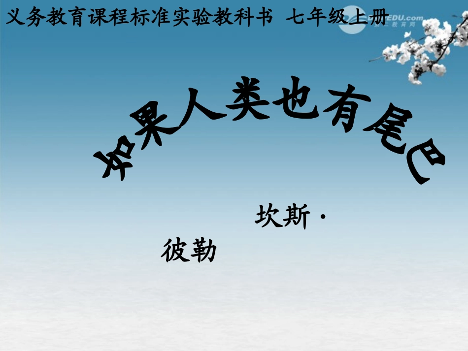 2012年七年级语文秋学期-如果人类也有尾巴课件-语文版_第1页