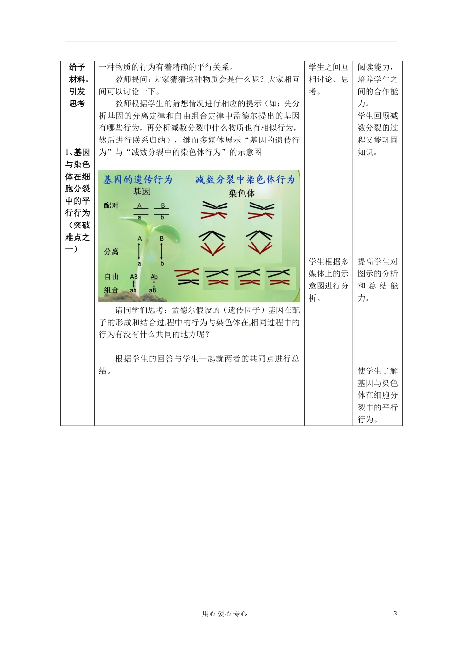 高中生物-2.2《遗传的性染色体学说》教案-浙科版必修2_第3页
