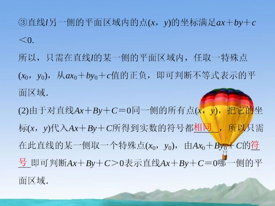 (江苏专用)2013高考数学总复习-第七篇-不等式《第40讲-二元一次不等式(组)与简单的线性规划问题》课件-_第3页