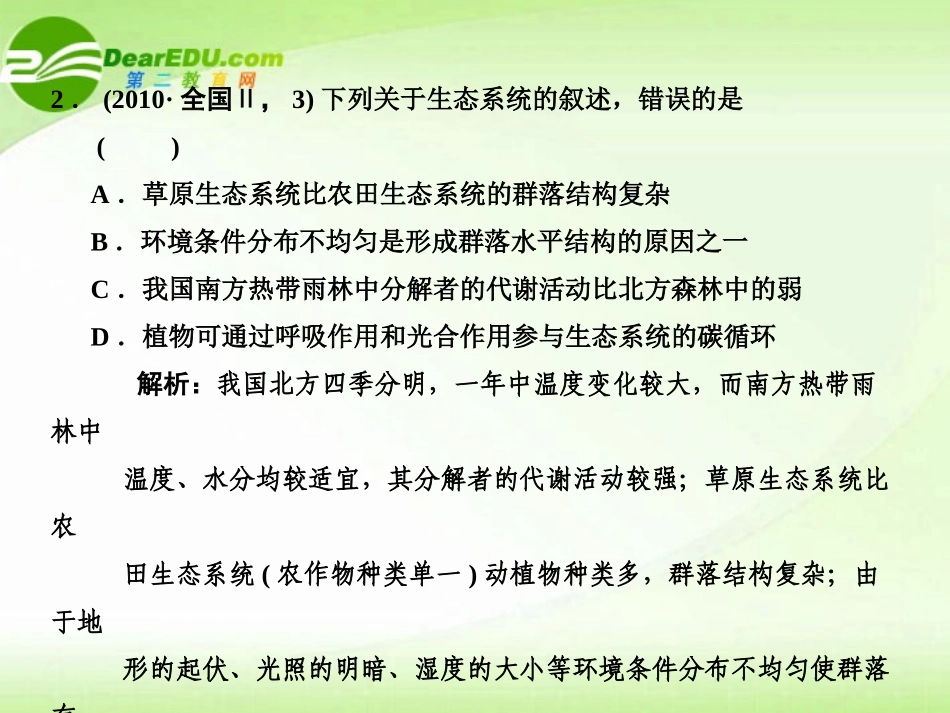 2011届高考生物第二轮-专题复习课件30_第3页