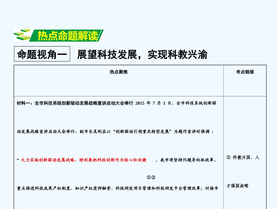 2016年中考政治复习课件：第三篇12--投身家乡建设--畅享宜居重庆_第3页