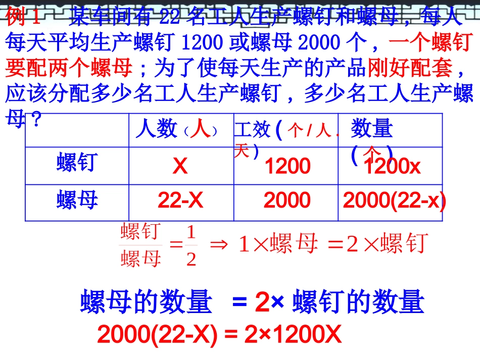 3.4实际问题与一元一次方程(配套问题)_第3页