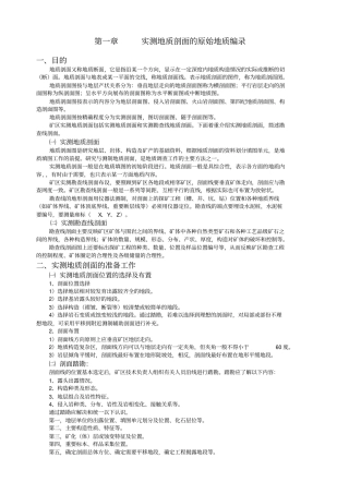 固体矿产勘查原始地质编录细则