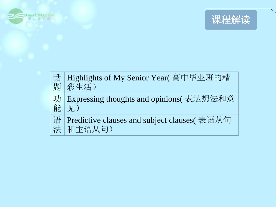 【立体设计】2013高考英语-Module2-Highlights-of-My-Senior-Year课件-外研版版选修7_第3页