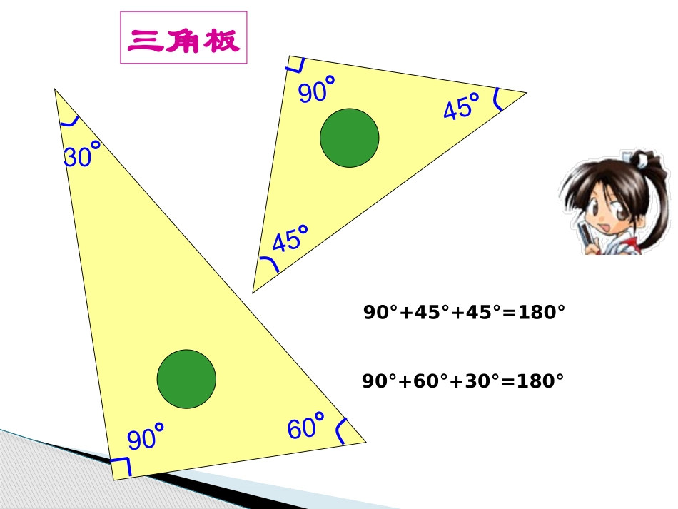 小学数学2011版本小学四年级《三角形的内角和》课件_第3页