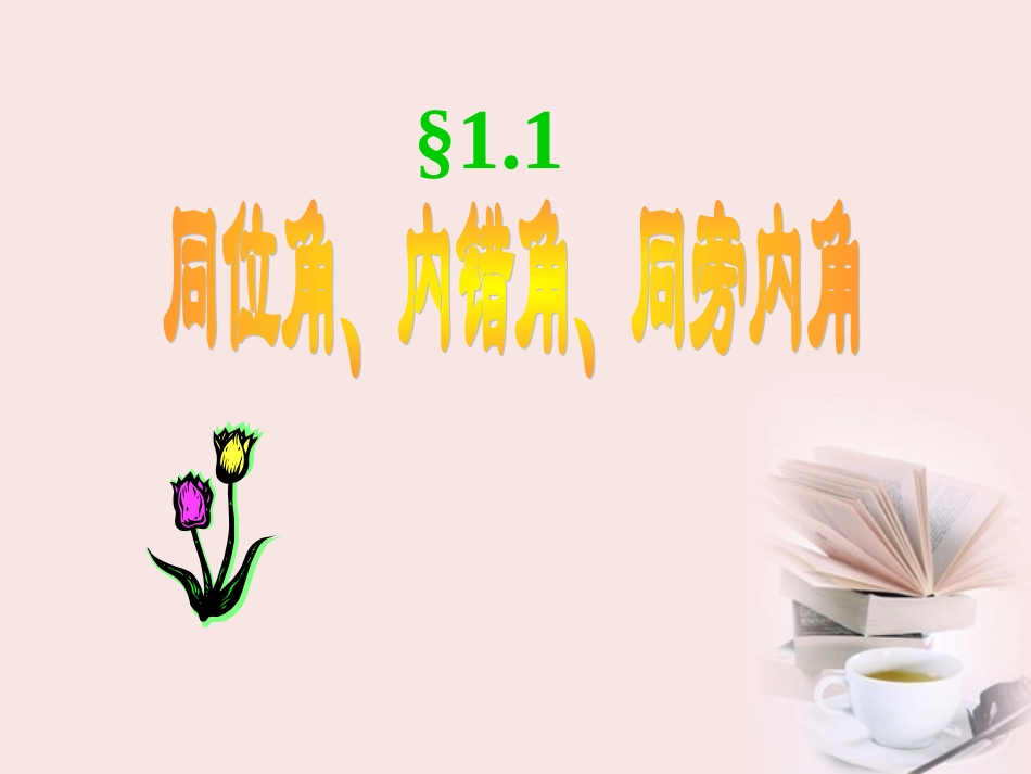 浙江省温州市泰顺县新浦中学八年级数学上册-1.1同位角、内错角、同旁内角课件-人教新课标版_第1页