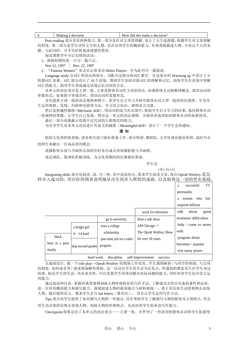 高中英语-Unit-17《Famous-Women》说课稿-新人教版必修1_第3页