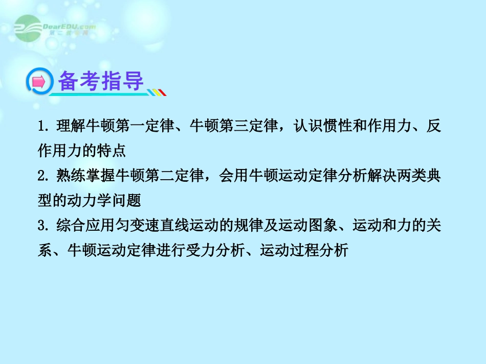 【全程复习方略】2013版高中物理-3牛顿运动定律课件-沪科版_第3页