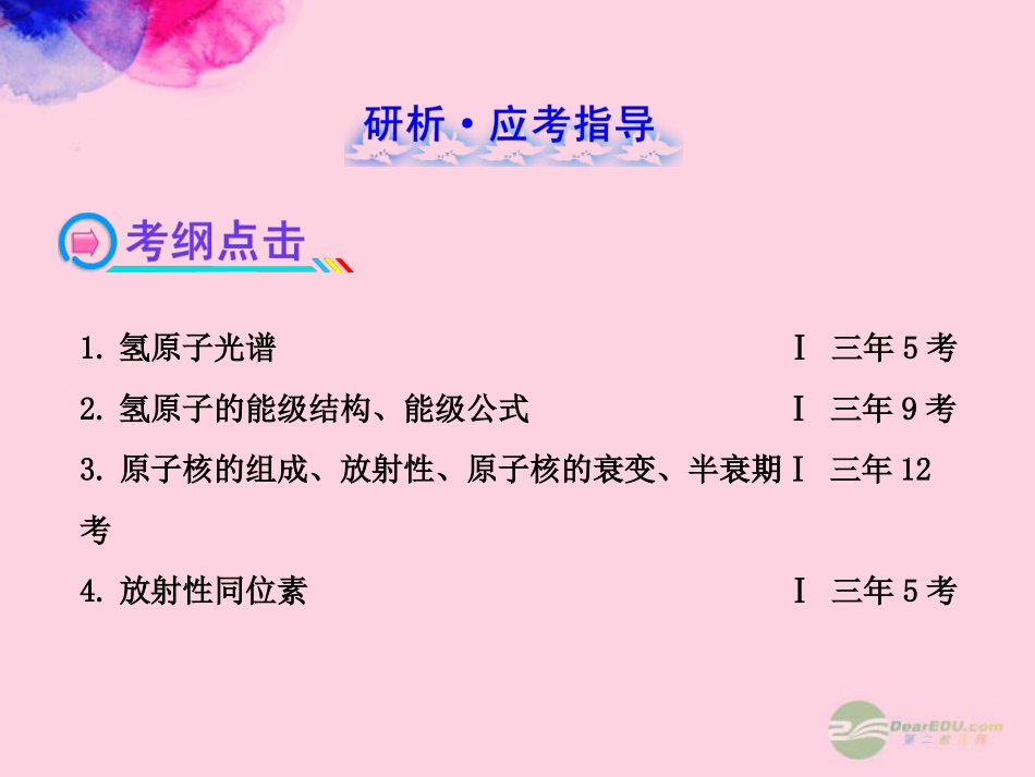 【全程复习方略】2013版高中物理-原子结构--原子核课件-沪科版_第2页