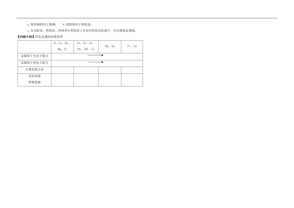 高中化学-第四章-第一节-开发利用金属矿物和海水资源(1)导学案-新人教版必修2_第2页