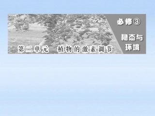 【三维设计】2012高考生物一轮复习-第二单元-植物的激素调节课件-必修3