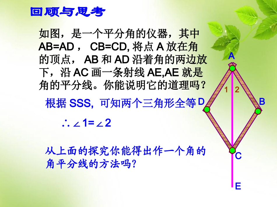 角平分线的性质一.3.1角平分线的性质一(13张ppt)_第2页