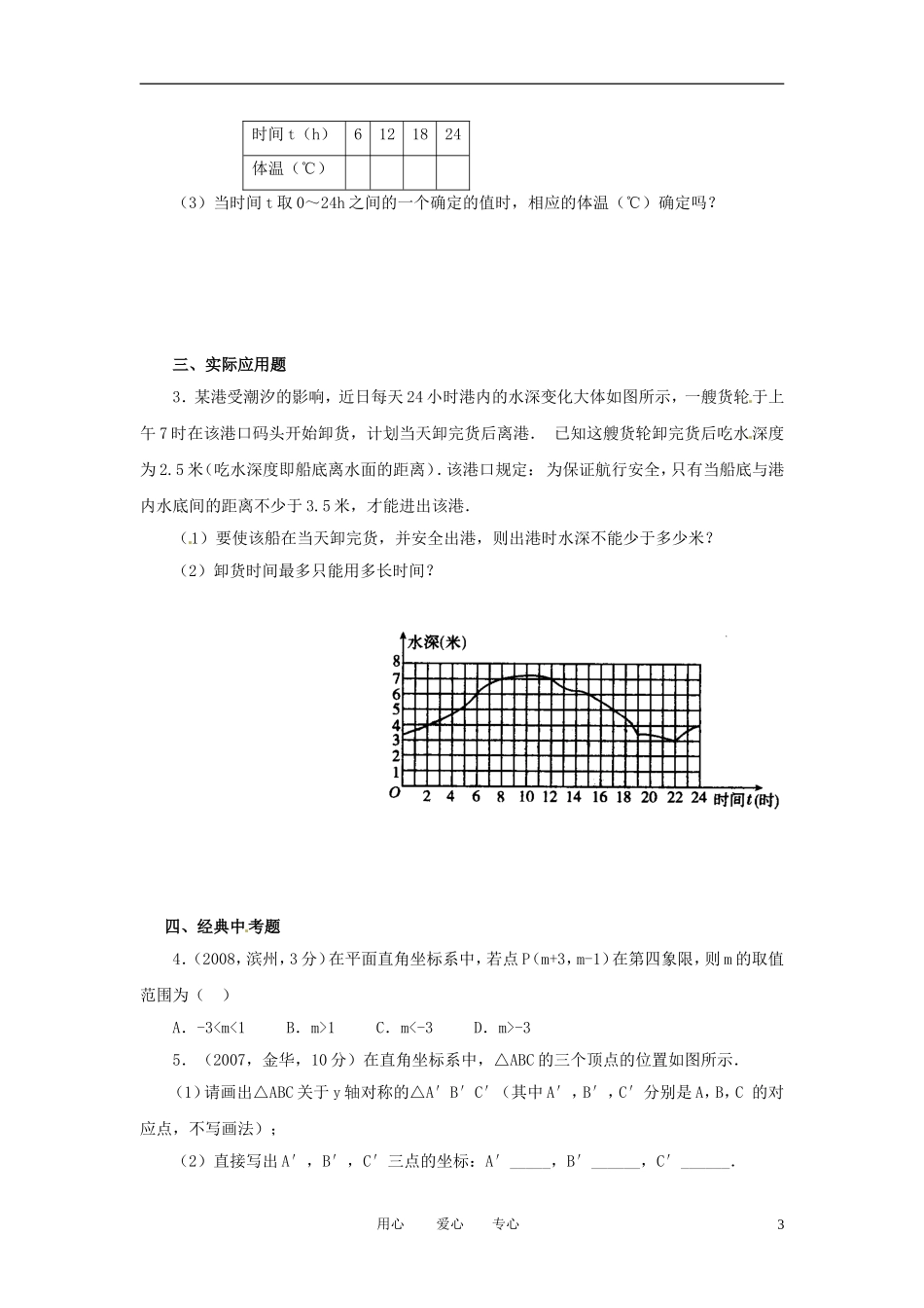 八年级数学下册-182-函数的图象同步练习-华东师大版_第3页