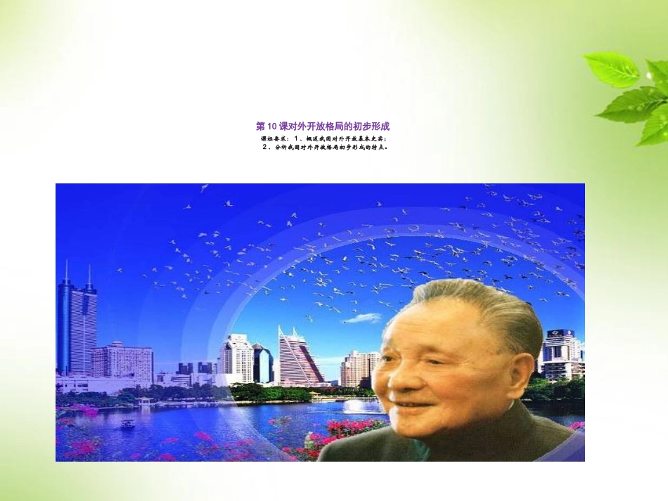 第十课对外开放格局的初步形成_第1页