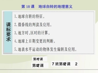 2012届高三地理第一轮复习资料-第4单元-地球自转的地理意义课件-新人教版
