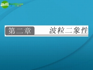 高中物理-波粒二象性课件-新人教版选修3-5