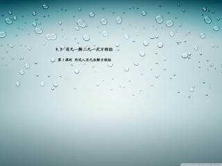 带入消元法解一元二次方程组课件