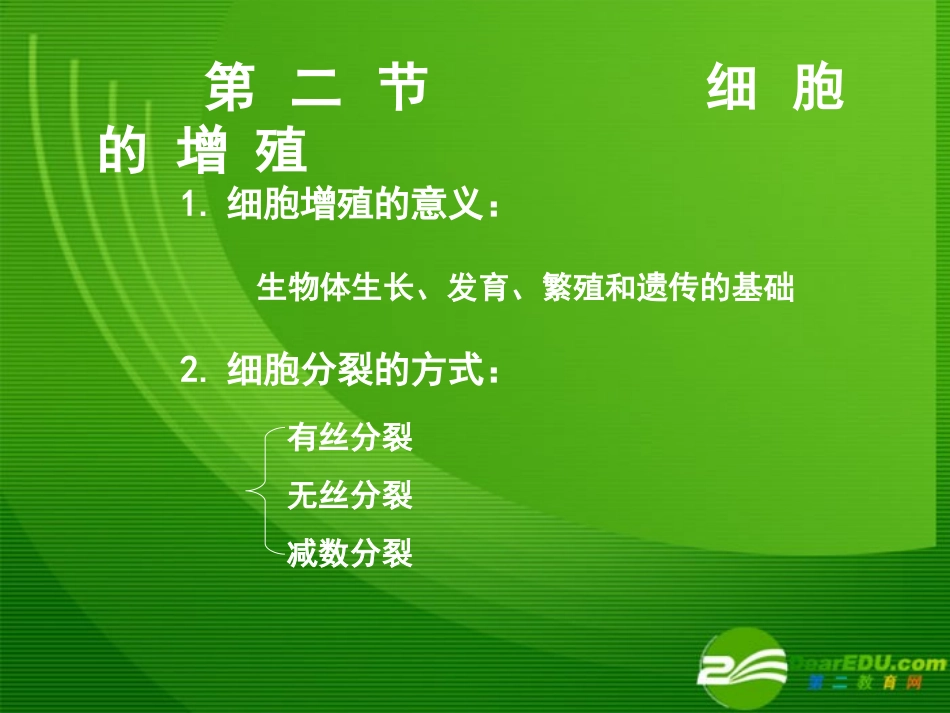 高中生物第二节细胞增殖课件-旧人教版_第2页
