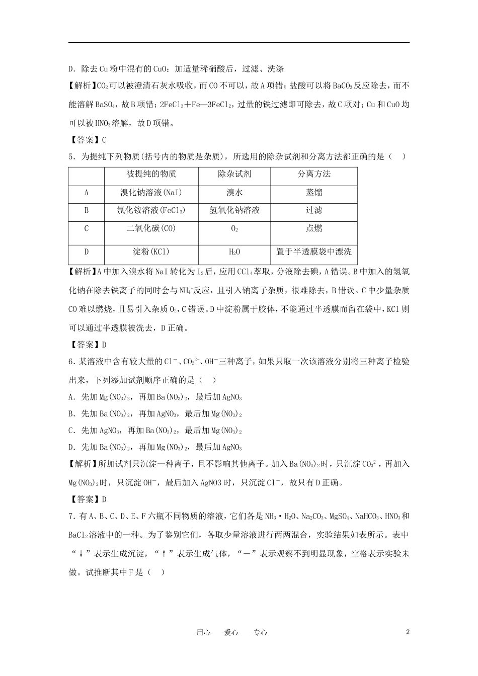 【立体设计】2012高考化学-专题11第2单元③课后限时作业_第2页