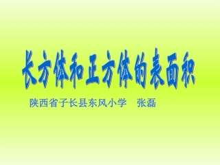 长方体和正方体的表面积陕西省子长县东风小学张磊