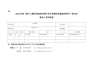 王越男参会报名表