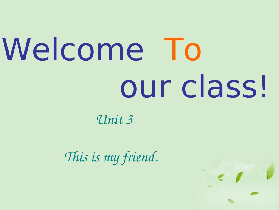 七年级英语上册-Starter-Module-1-Unit-3-This-is-my-friend课件-外研版_第1页