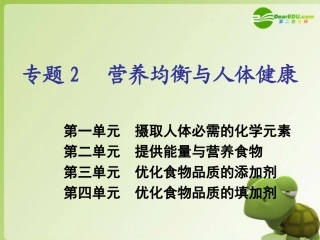 高中化学-专题二-营养均衡与人体健康课件-苏教版选修1