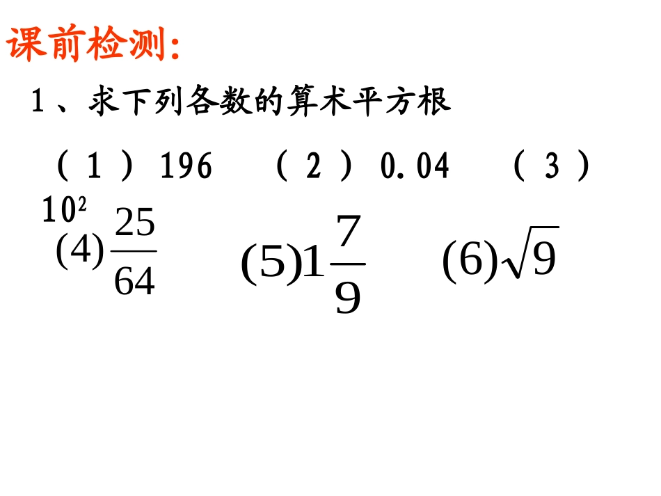 初中七年级下册数学-6.1.1平方根_第1页