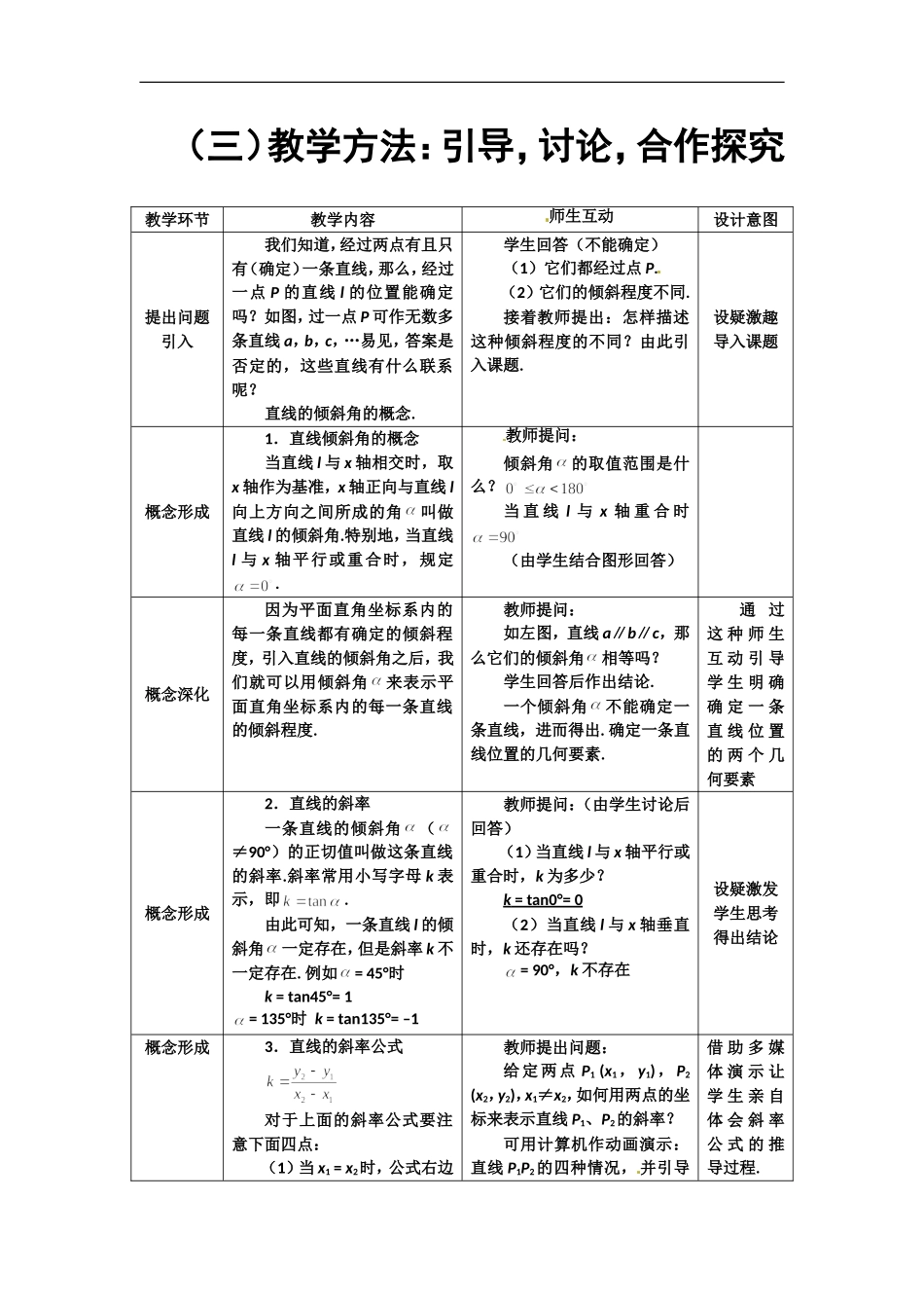 3.1.1直线的倾斜角和斜率-教案_第2页