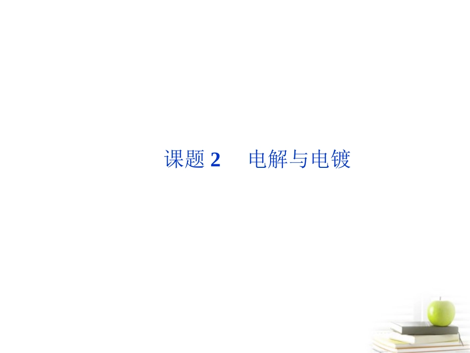 高中化学-5.2《电解与电镀》同步课件-苏教版选修6_第1页