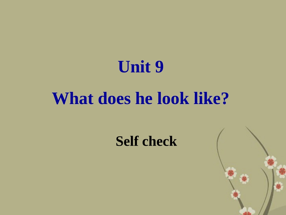 2013年七年级英语下册-Unit9-What-does-he-look-like？-Self-check-课件-(新版)人教新目标版_第2页