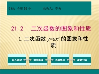 二次函数y=ax2图像和性质.2.1.二次函数y=ax2的图象和性质