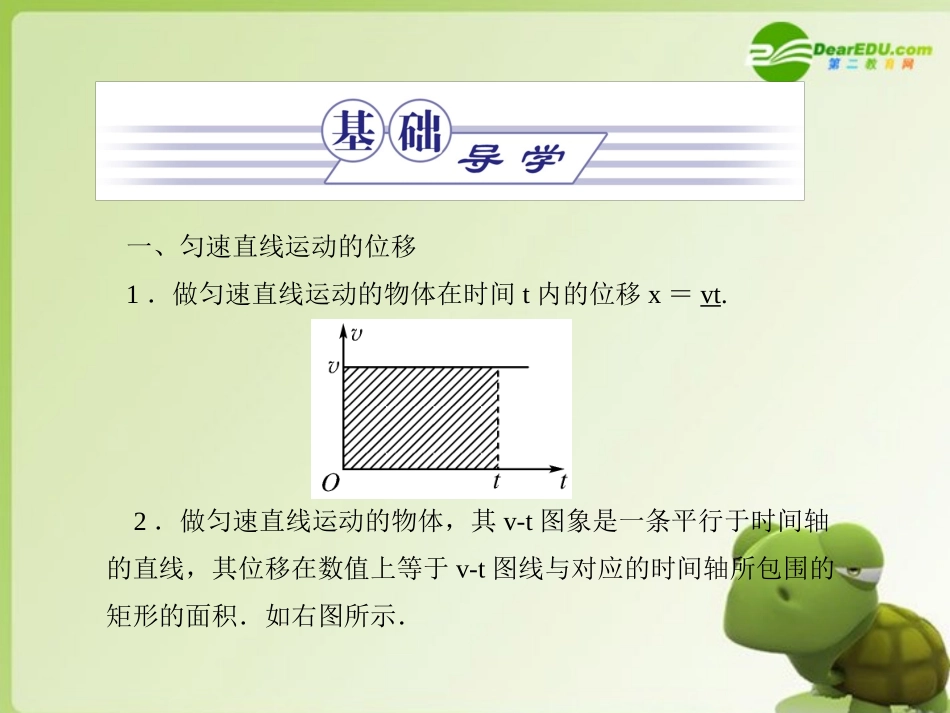 高中物理-第二章-匀变速直线运动的研究-第3节-匀变速直线运动的位移与时间的关系课件-新人教版必修1_第3页