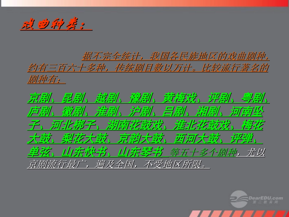 新疆乌鲁木齐市第46中学八年级语文《戏曲大舞台》课件-人教新课标版_第3页