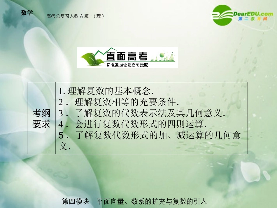 高三数学-第四模块-第4节数系的扩充与复数的引入课件-新人教A版_第2页