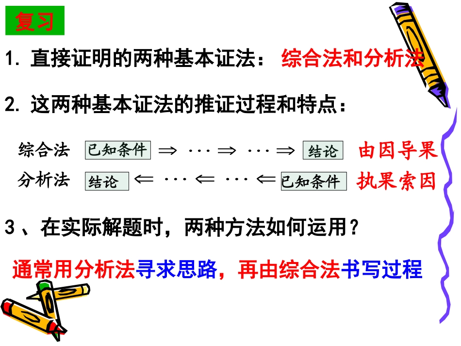 [名校联盟]江苏省灌南高级中学高三数学复习-直接证明与间接证明之反证法-课件_第2页