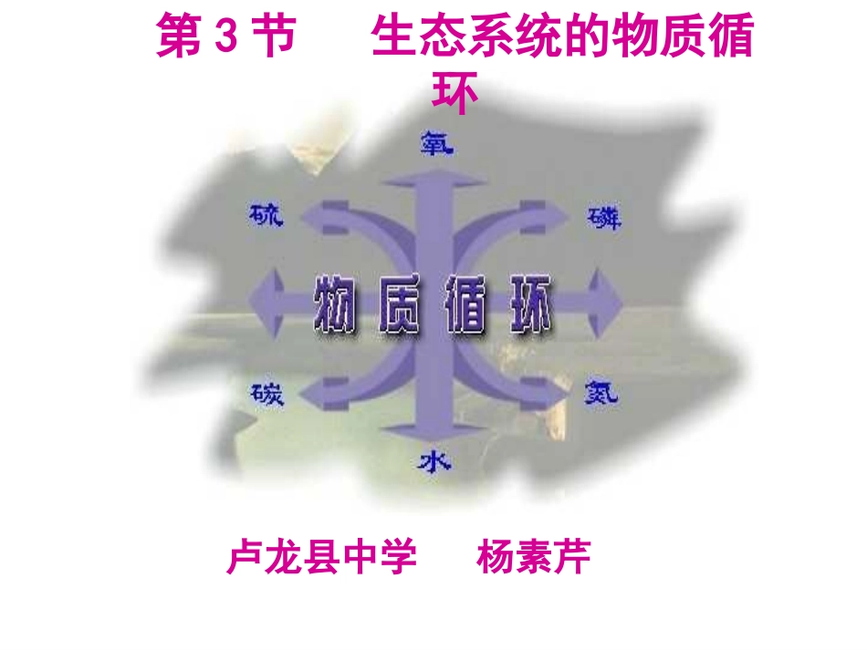 生态系统中的物质循环-(2)_第1页