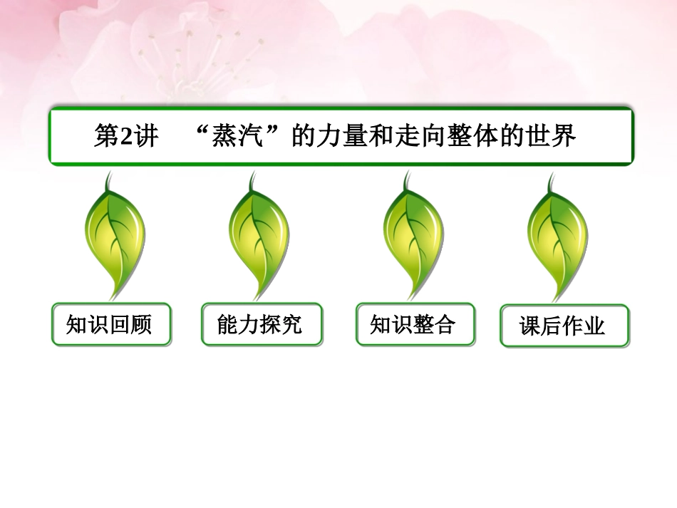 【名师一号】2014高考历史总复习-(知识回顾+能力探究+知识整合+课后作业)-第二部分-经济发展史-第2讲-“_第2页