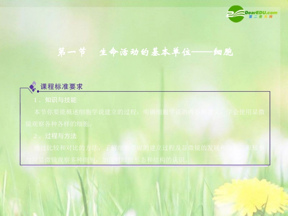《金版》高中生物-第三单元-第一节细胞的结构和功能课件-苏教版必修1_第2页