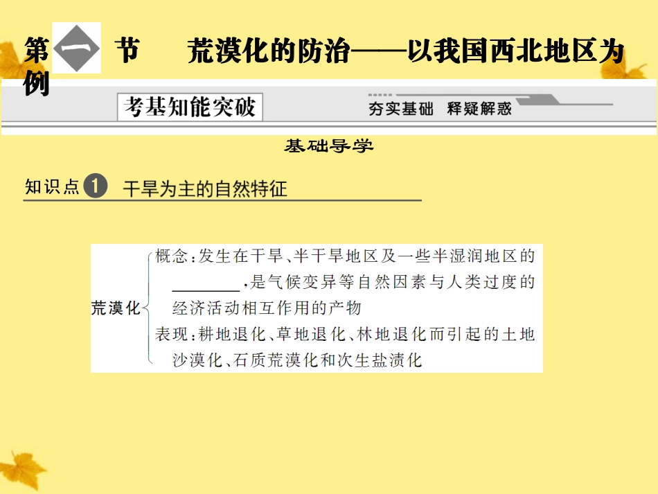 【创新设计】2012届高考地理一轮复习-3.13.1第一节-荒漠化的防治——以我国西北地区为例课件-新人教版_第2页