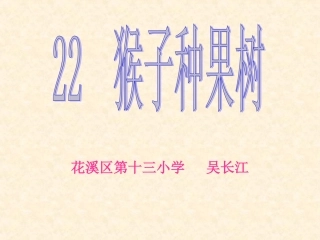 猴子种果树.