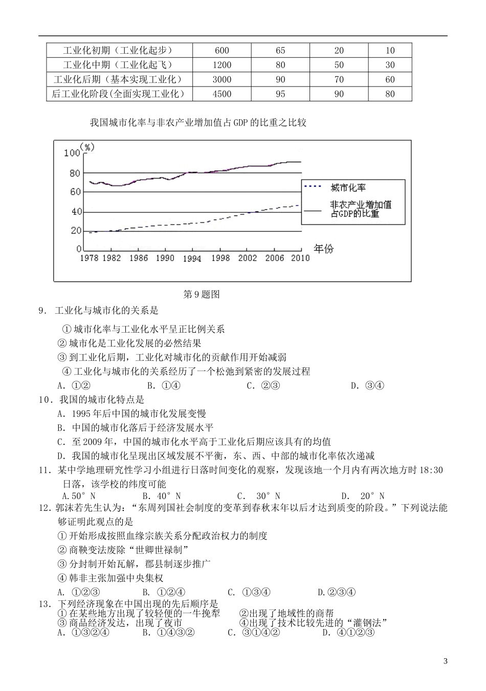浙江省宁波市五校2013届高三文综5月适应性考试试题_第3页