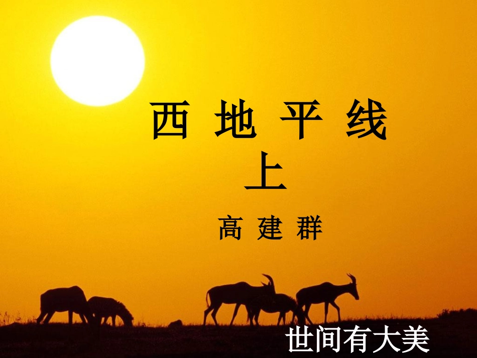 浙江省桐庐县高一语文《西地平线上》课件-苏教版必修1_第3页