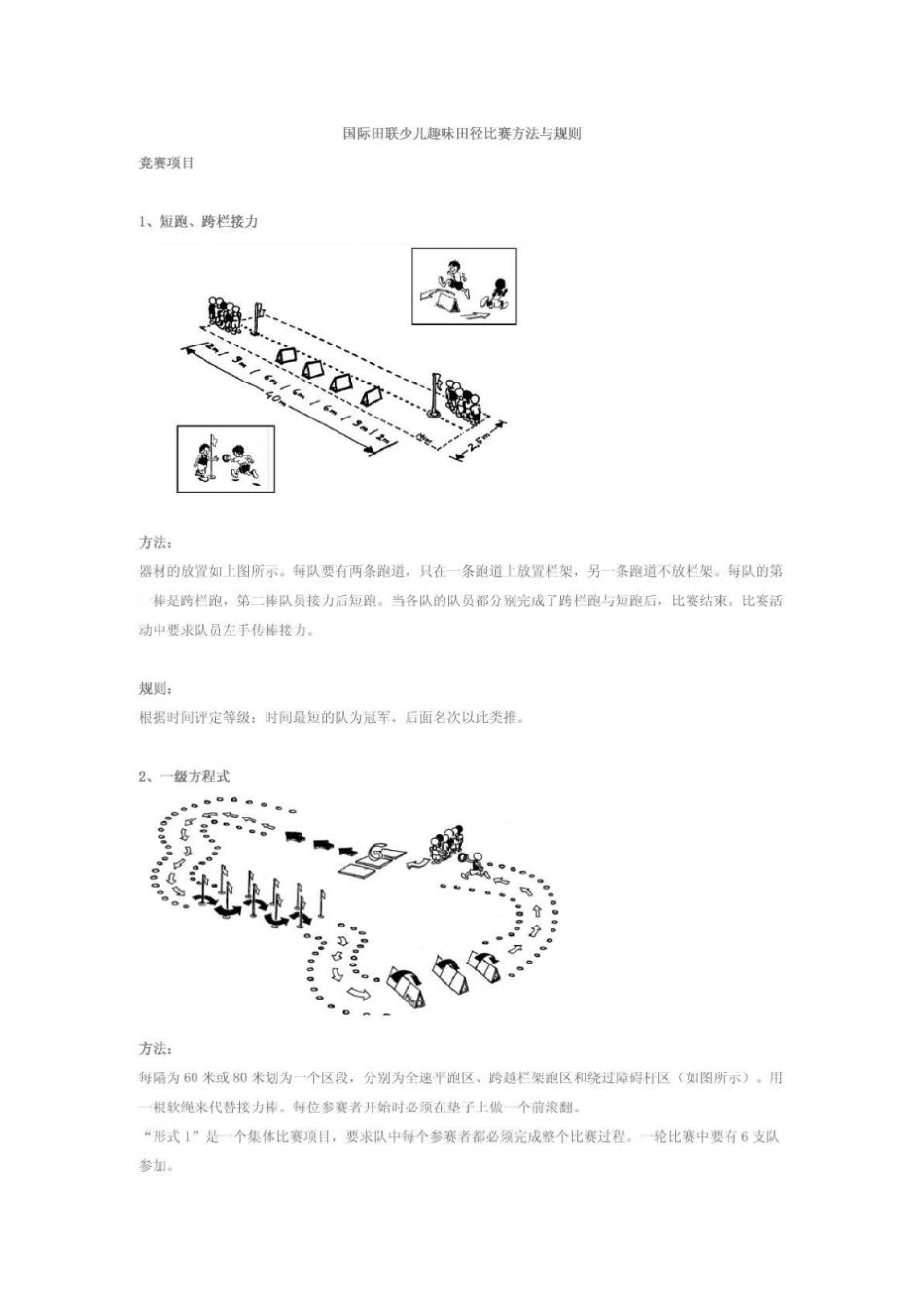 国际田联少儿趣味田径比赛方法与规则_第1页