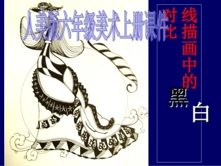 六年级美术上册-线描画中的黑白对比-2课件-人美版