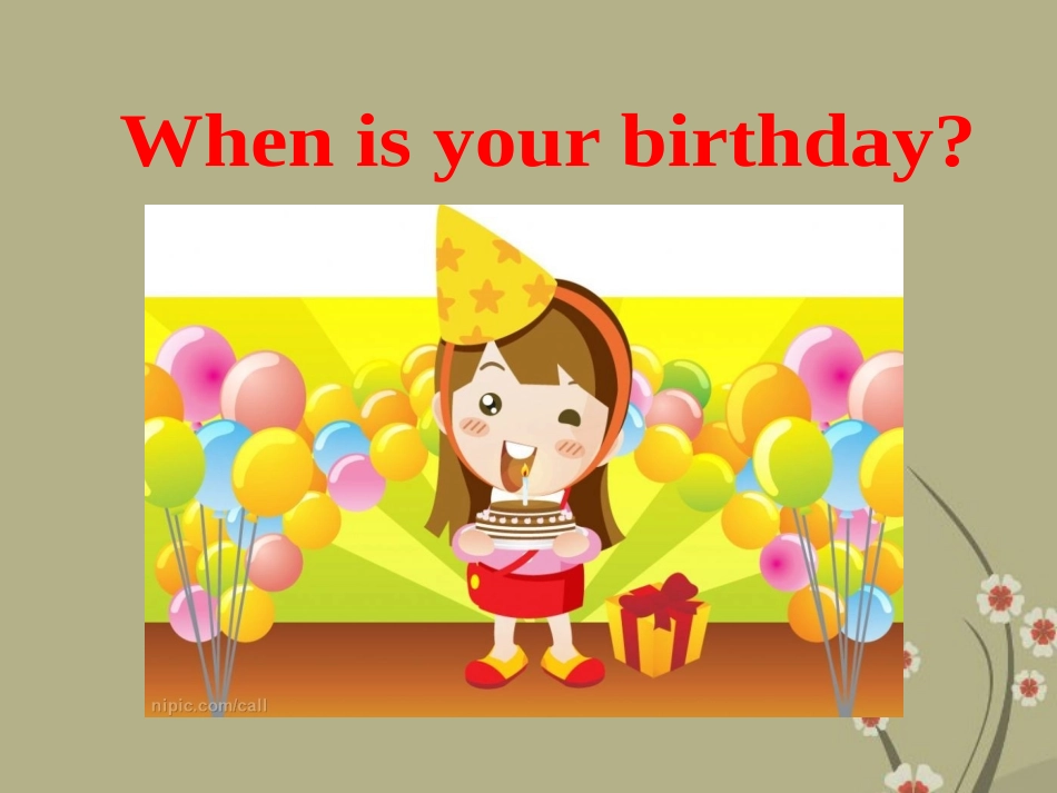 浙江省建德市大同第二初级中学七年级英语上册-Unit-8-When-is-your-birthday课件-人教新目标版_第3页